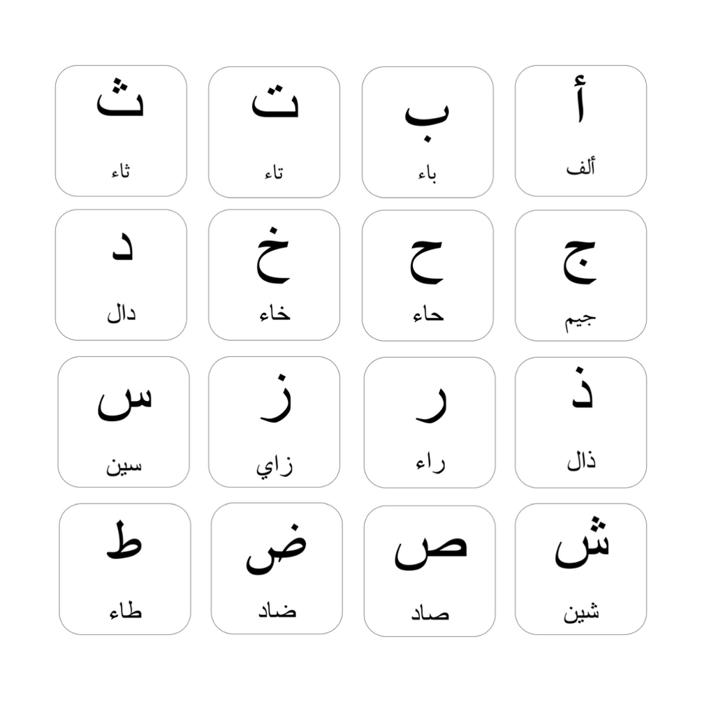 Arabic Alphabet - printable