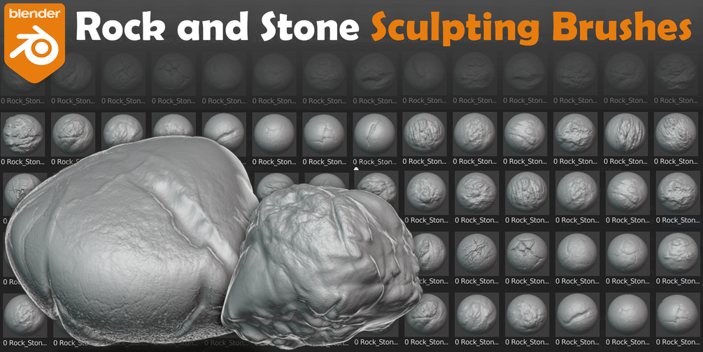 Rock And Stone Brushes For Blender