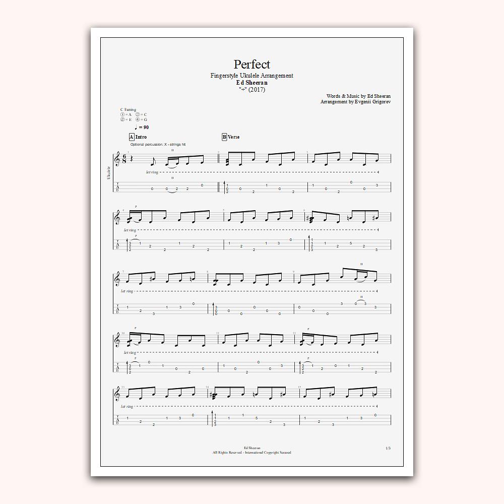 Sequel Medarbejder Huddle Ed Sheeran - Perfect (Fingerstyle Ukulele Arrangement)