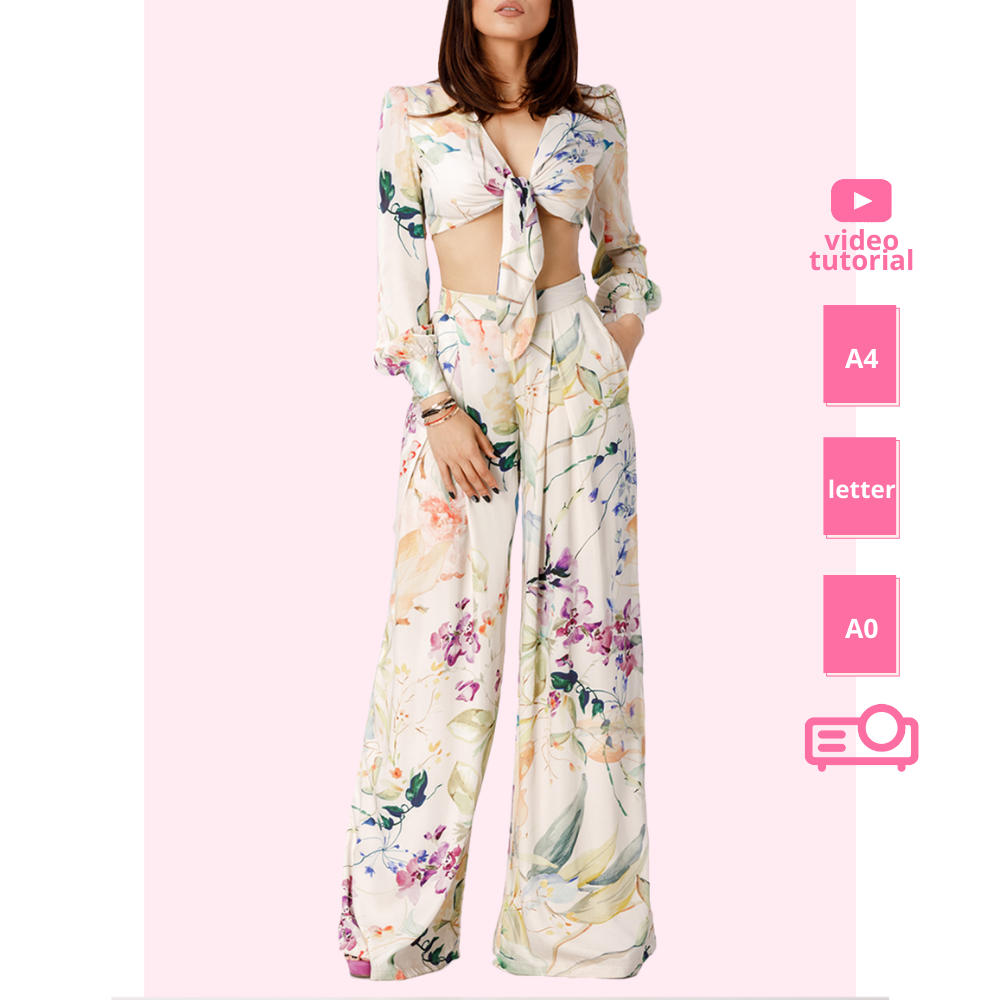 Pattern Play Geometric Wide Leg Pants