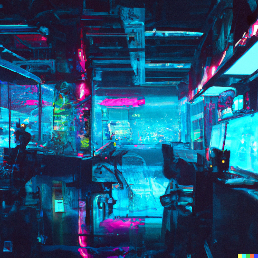Coding in the Cyberpunk City: Digital Art Images of a Futuristic ...