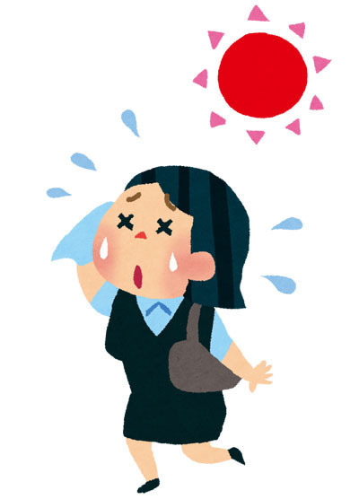 夏バテのイラスト 外回りのol
