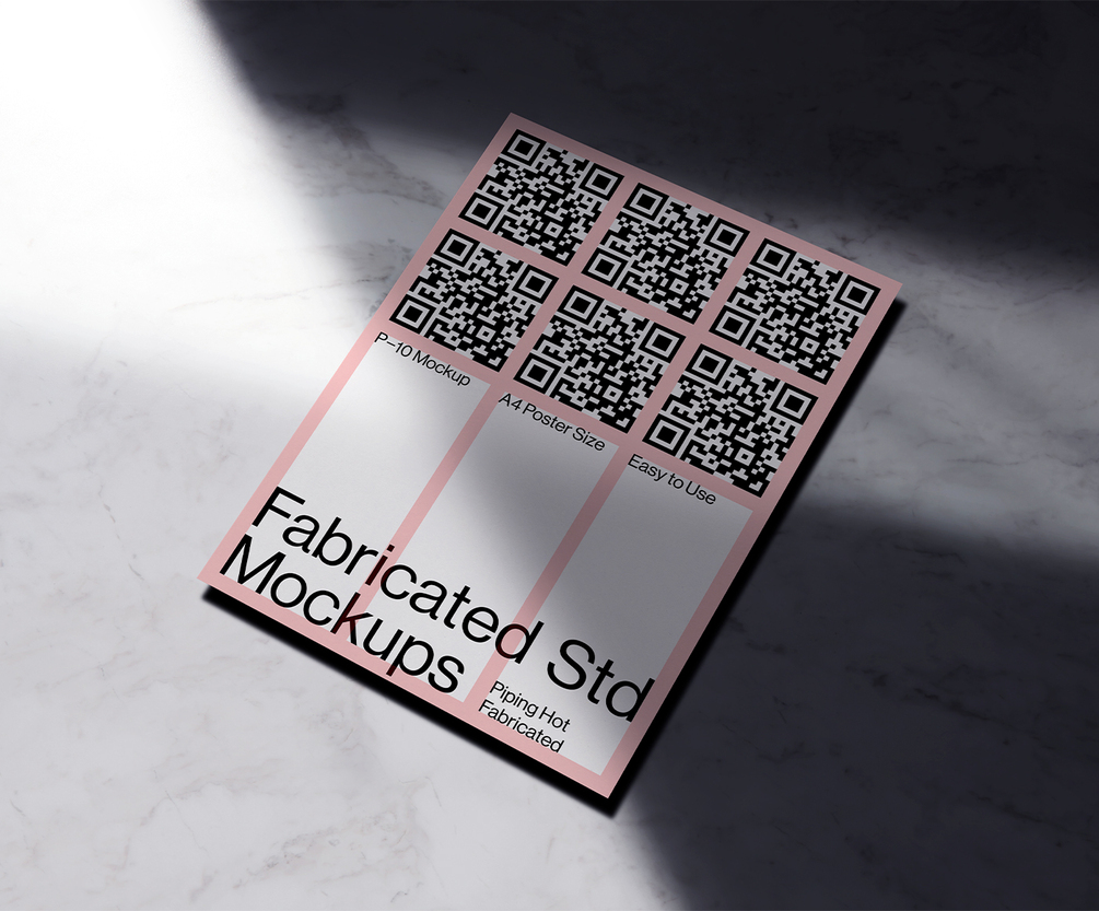 P 10 free a4 poster mockup