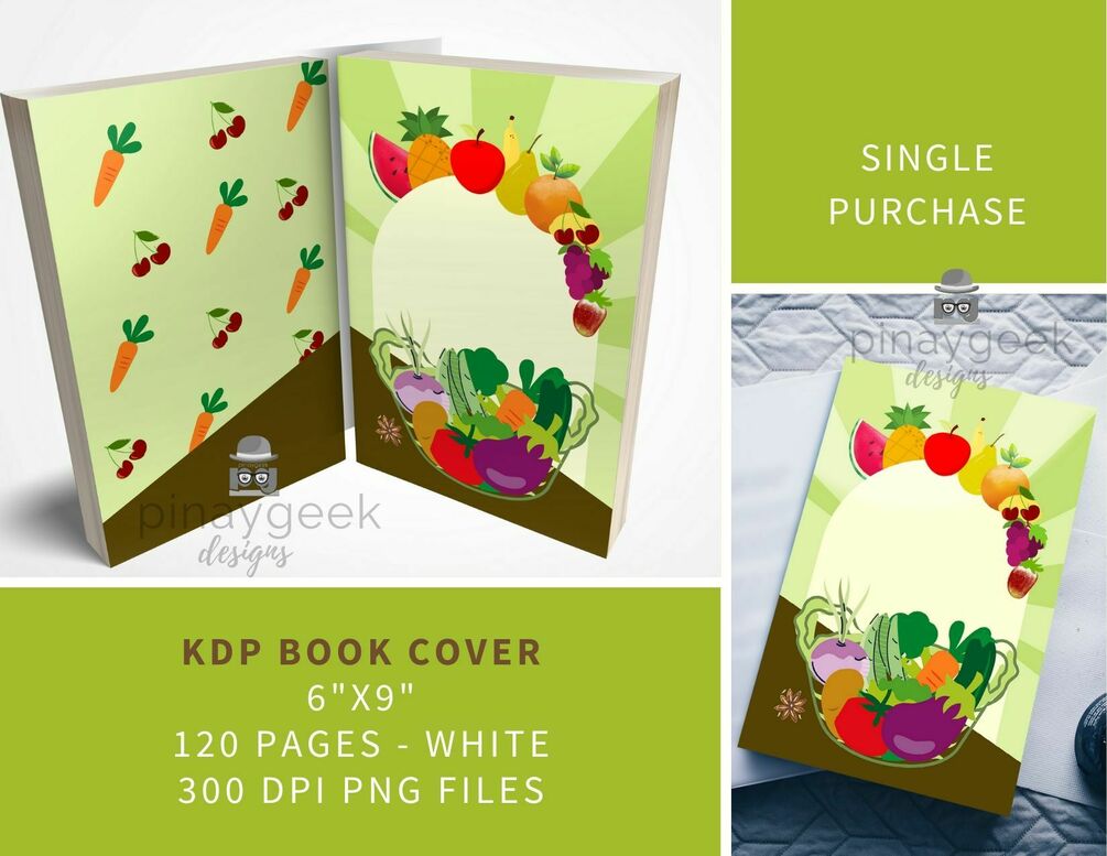two-covers-in-one-health-food-fitness-meal-plan-kdp-book-covers-6-x9