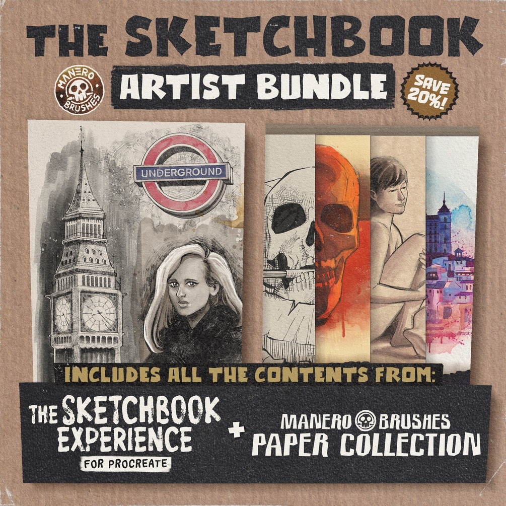 SAVE 20! The Sketchbook Artist Bundle for Procreate