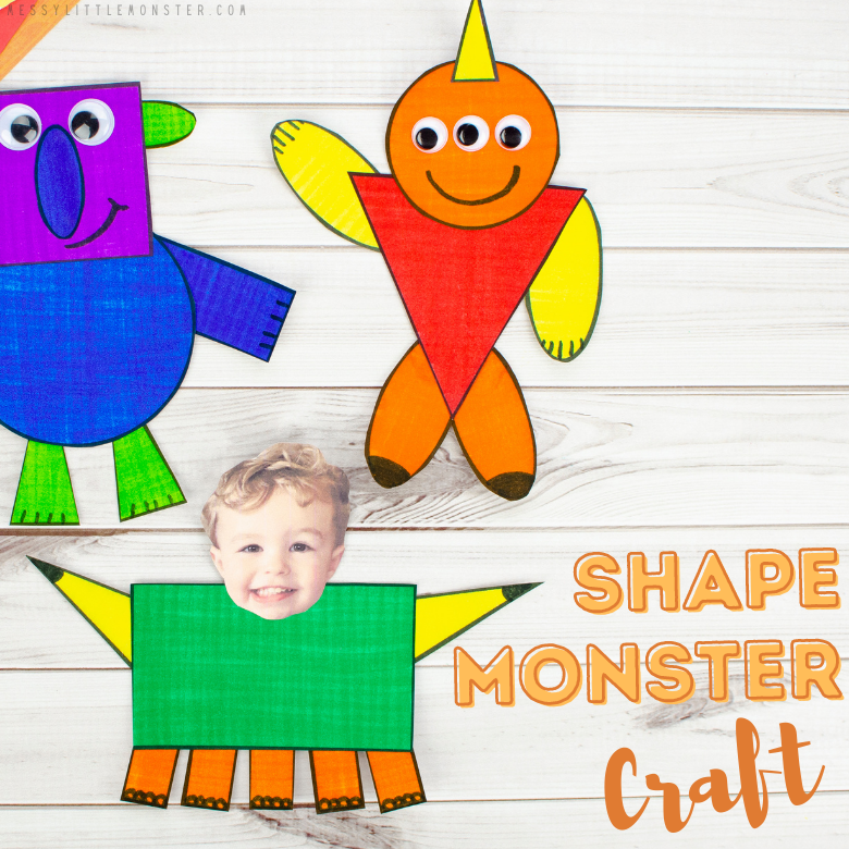 Shape Monster Craft Template
