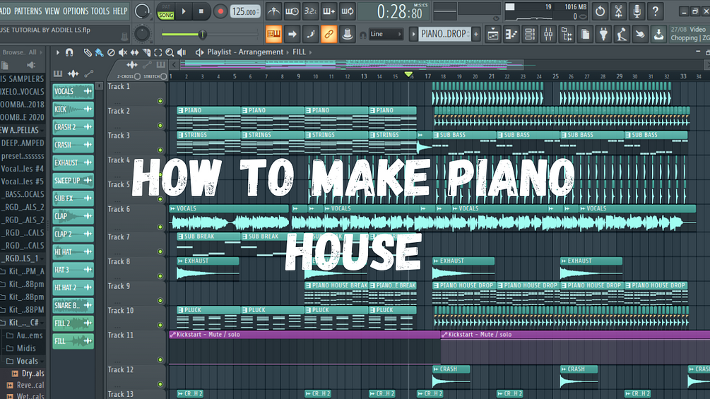 PIANO HOUSE FLP PROJECT WITH SAMPLES, MIDI, PRESET.