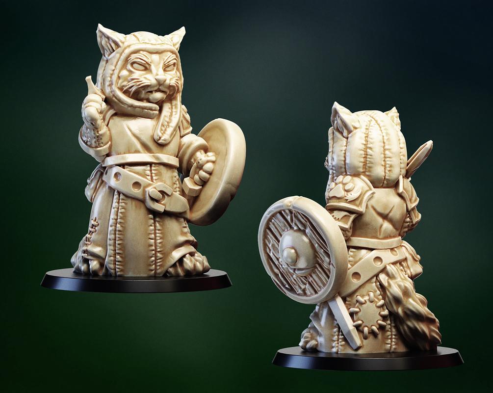 Tabletop miniature. Cat set