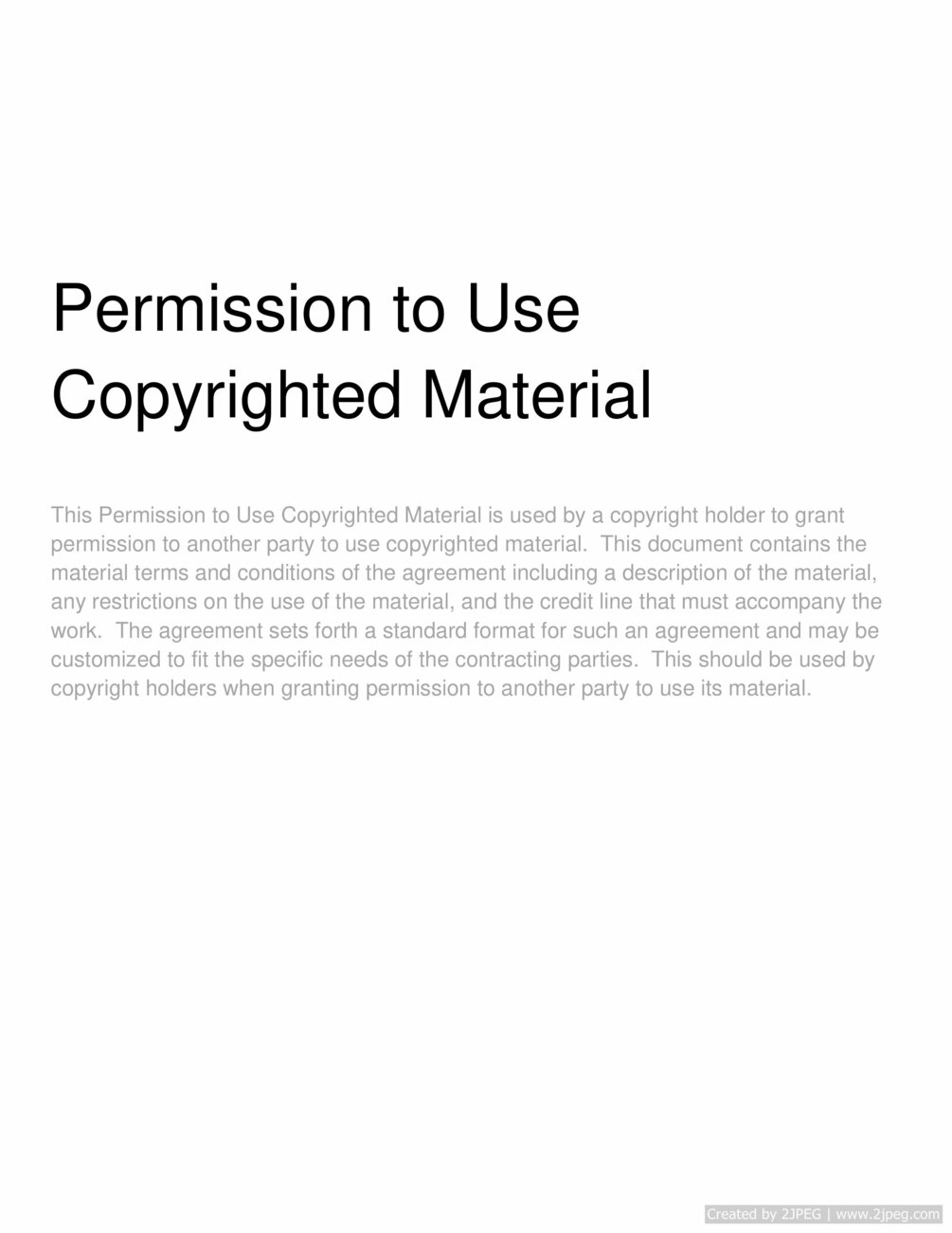 Permission to Use Copyrighted Material
