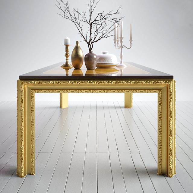 Luxury Gold Table 3D Model