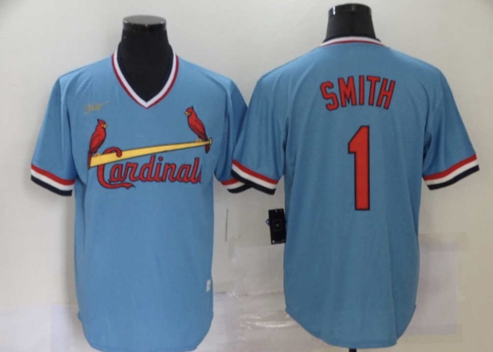 Ozzie Smith St Louis Cardinals Nike Powder Blue Jersey