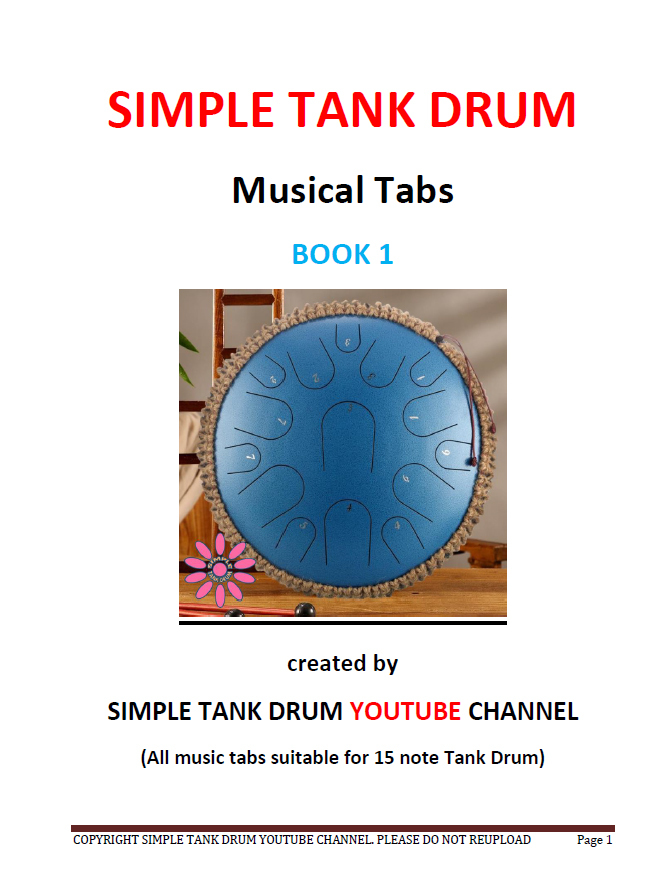 Steel Tongue Drum Musical Tabs Vol. 1