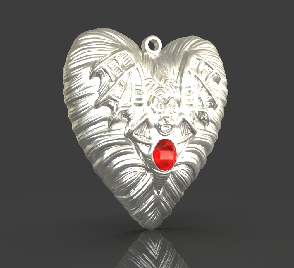 Jewelry Vampire Heart Pendant