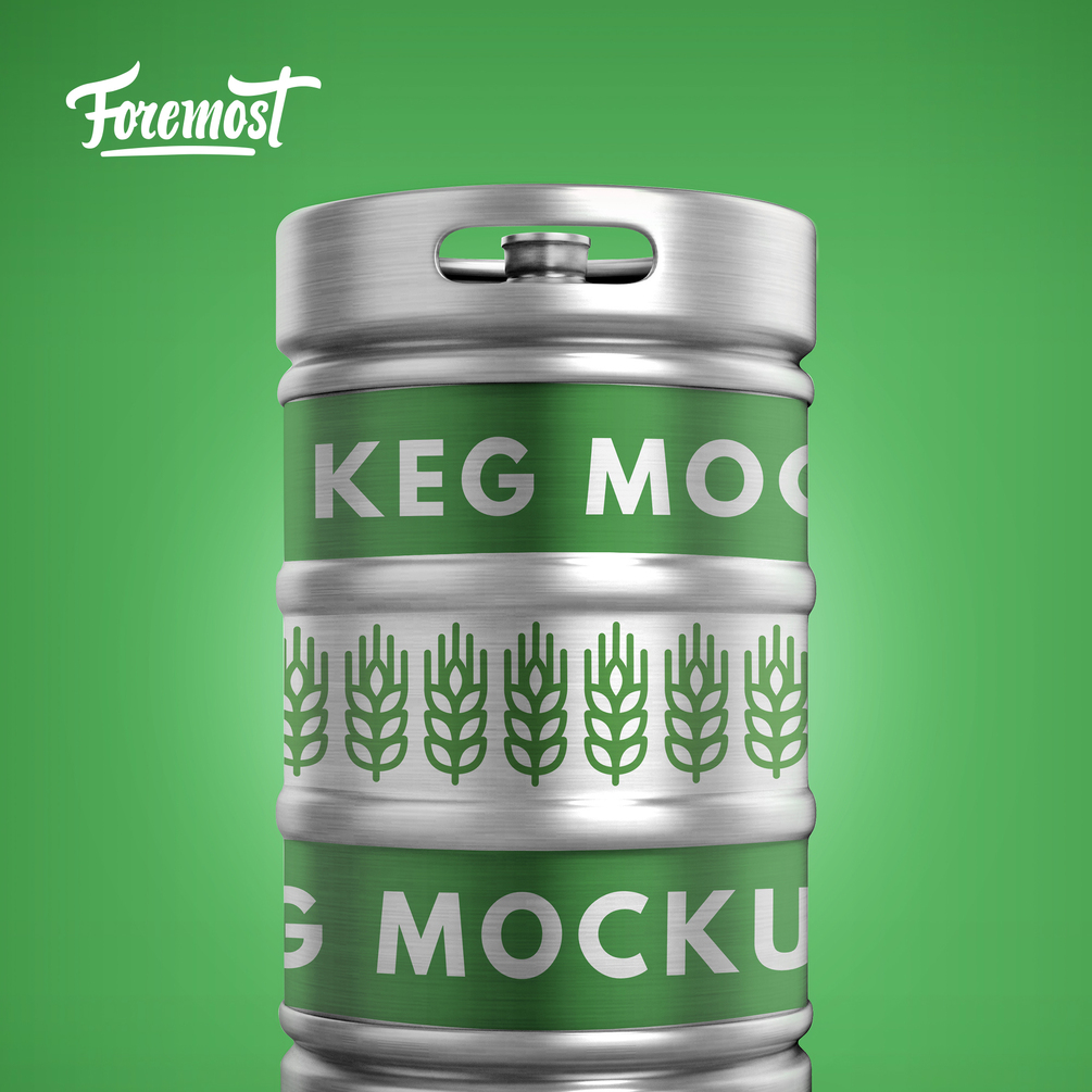 Download Large Beer Keg Mockup