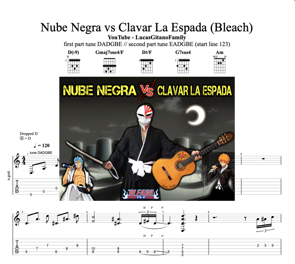 Nube Negra vs Clavar La Espada (Bleach)