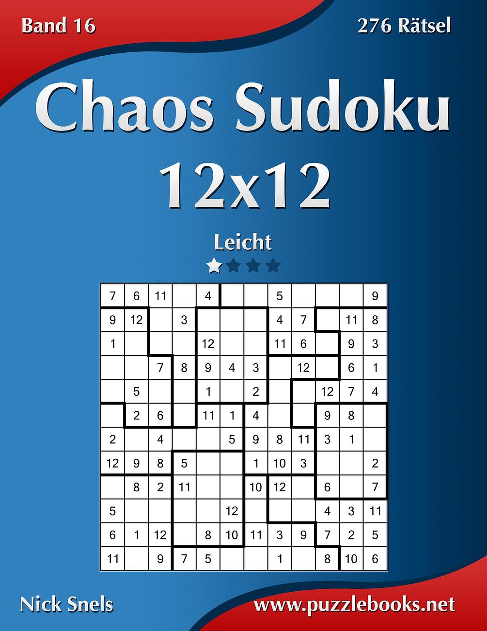 Chaos Sudoku 12x12 Leicht Band 16 276 R tsel