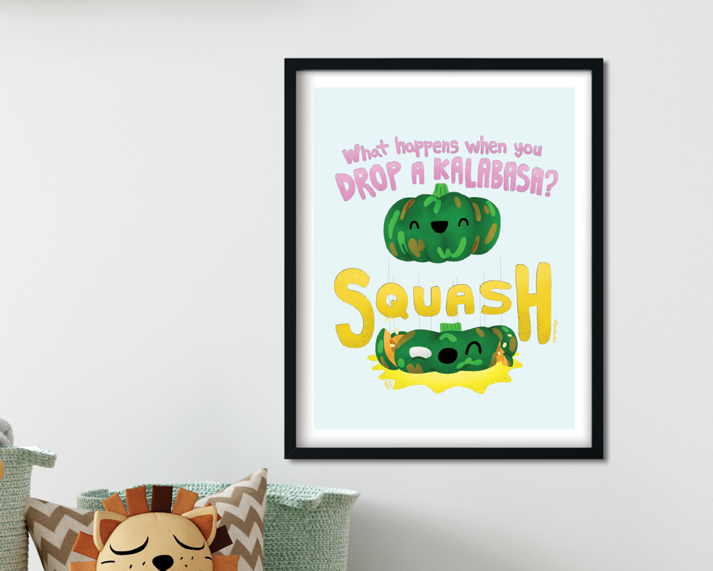 Kalabasa Squash Pun Joke Printable Wall Art