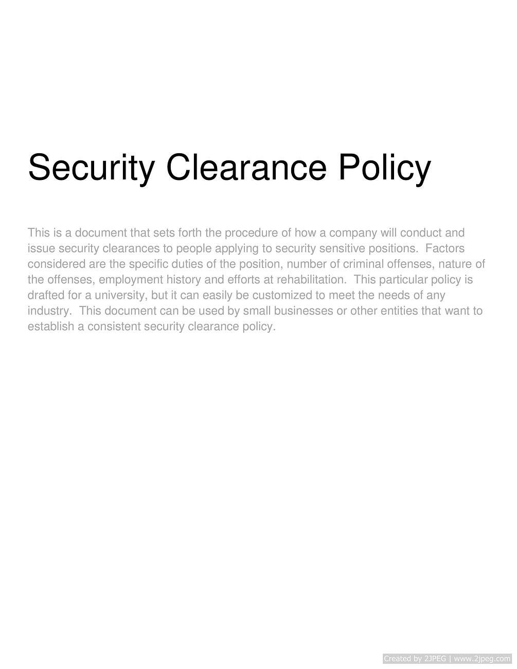 security-clearance-policy