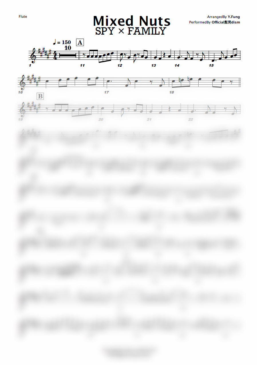 Mixed Nuts / Official HIGE DANdism 【FluteSolo】