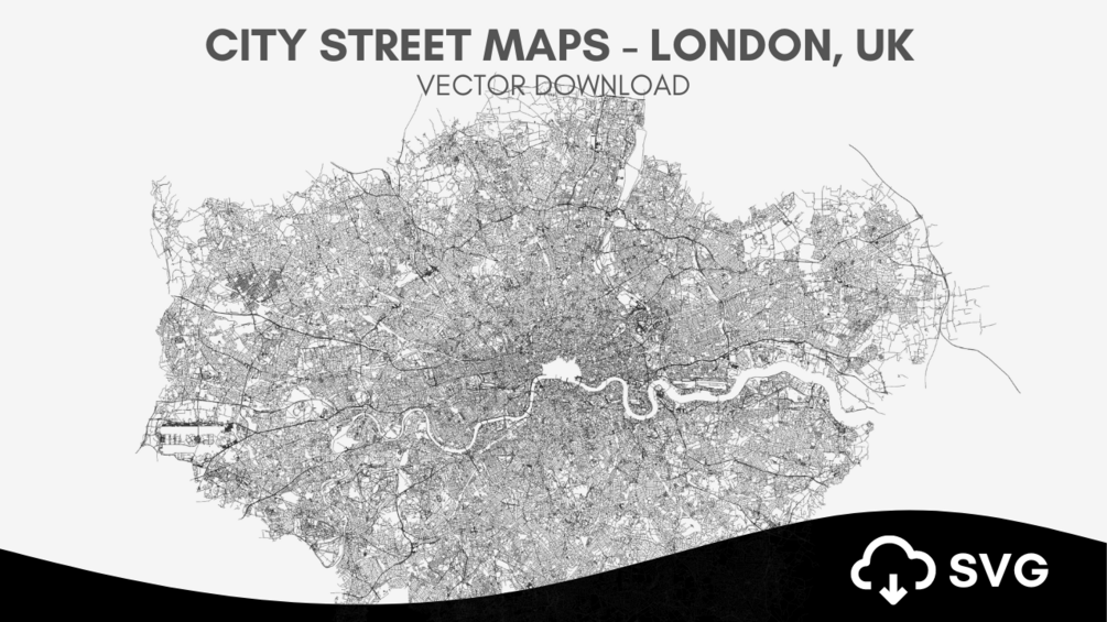 City street map london uk svg file