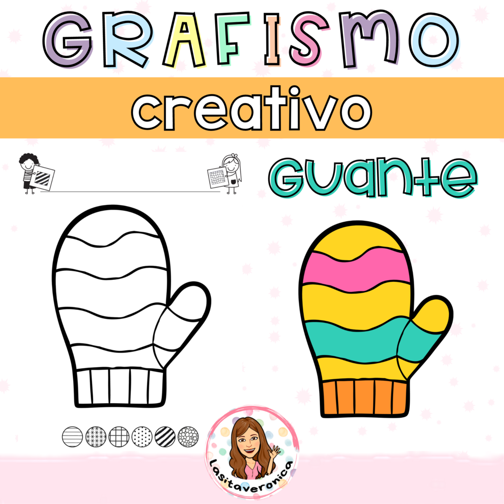 Grafismo guante de invierno 2 / Mitten Doodle. Winter.