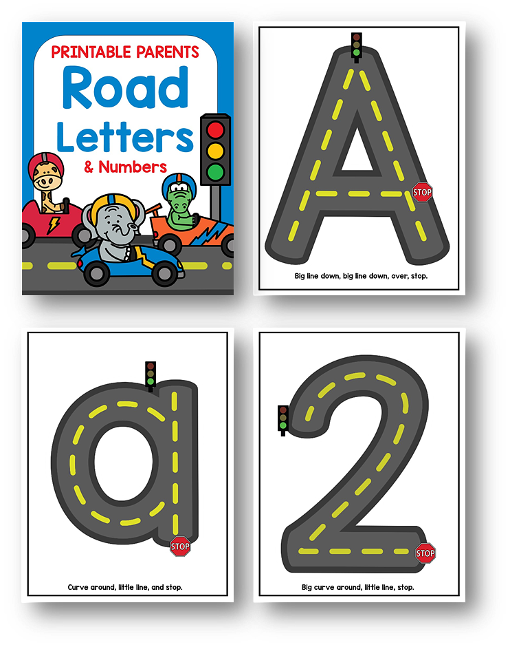 road letters and numbers