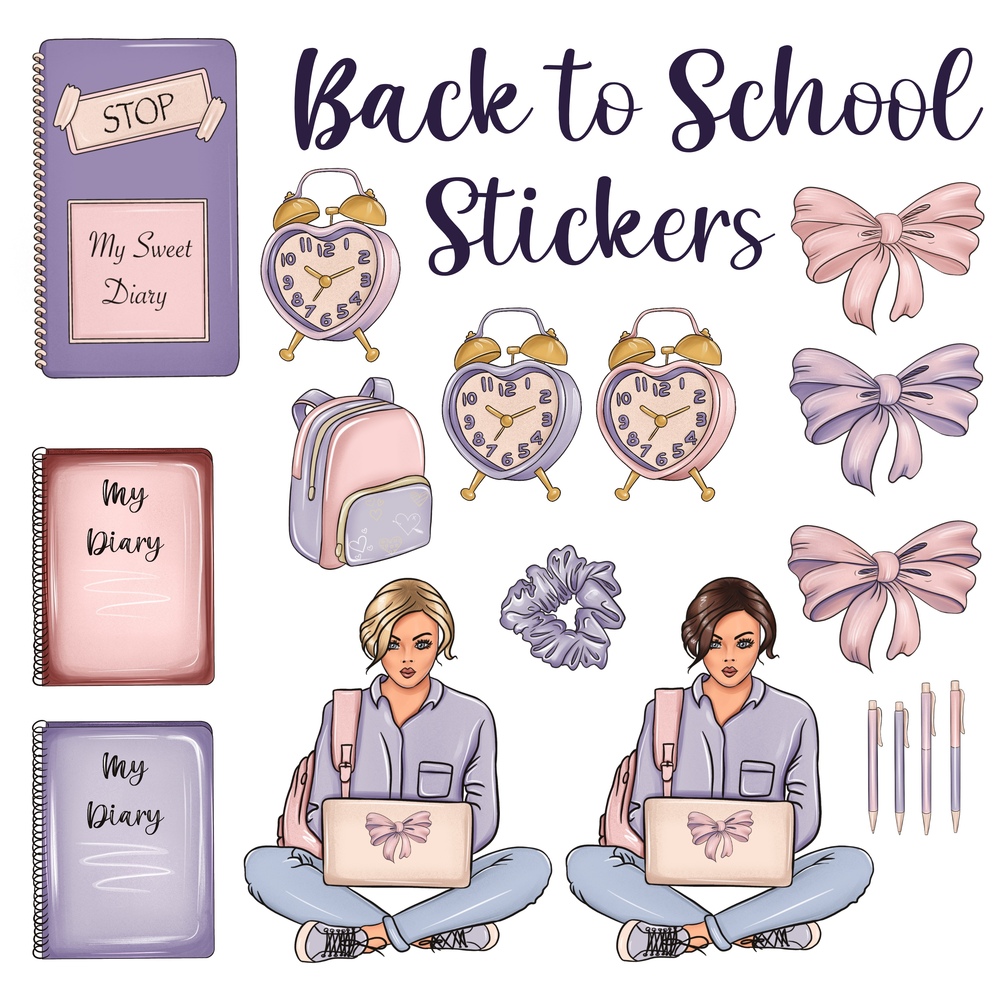 Stickers for planner clipart