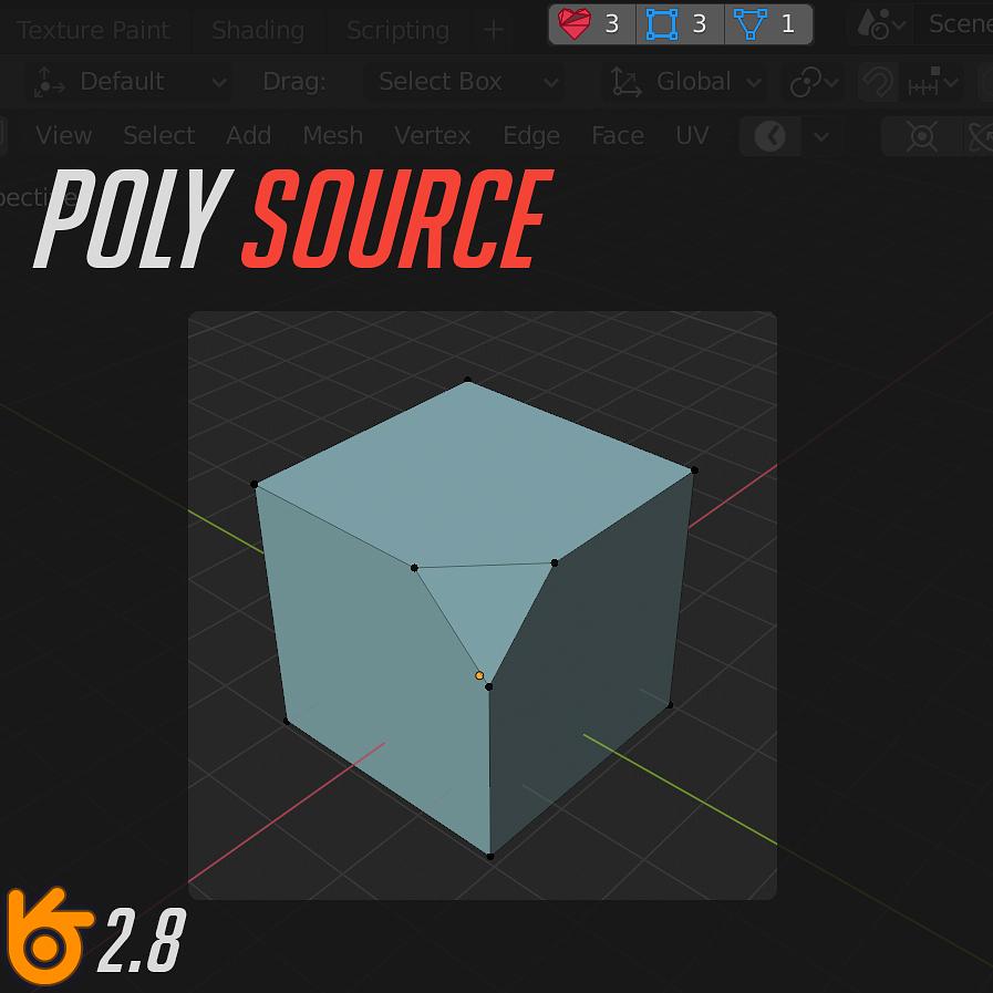 Poly source retopology mode addon blender