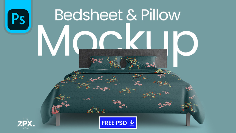 Realistic Bedsheet & Pillow Mockup Adobe in Urdu / Hindi