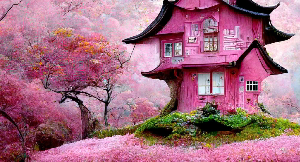 Fantasy Pink Japanese House