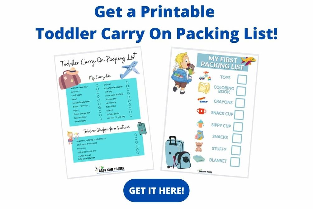 Toddler Carry On Packing List