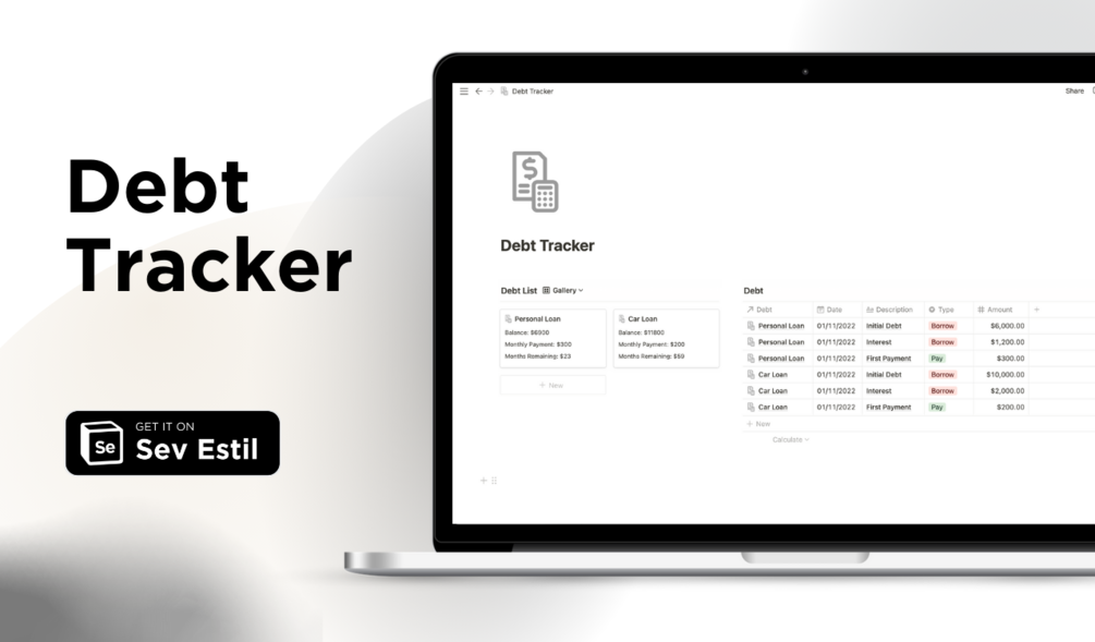 Notion Debt Tracker Template Free