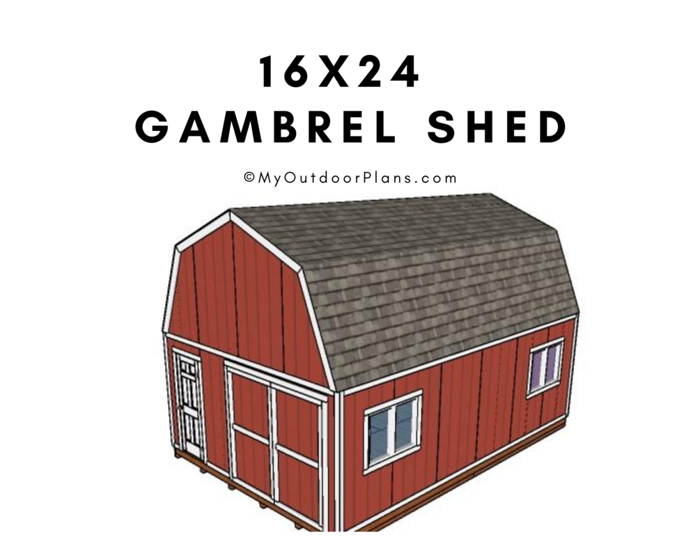 16x24 Gambrel Shed Plans 7880