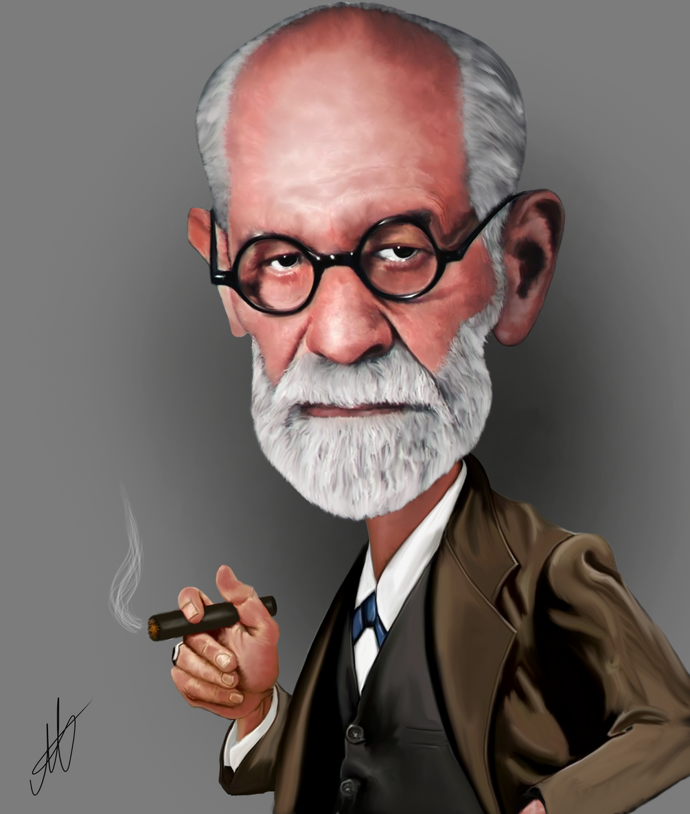 Caricature of Sigmund Freud