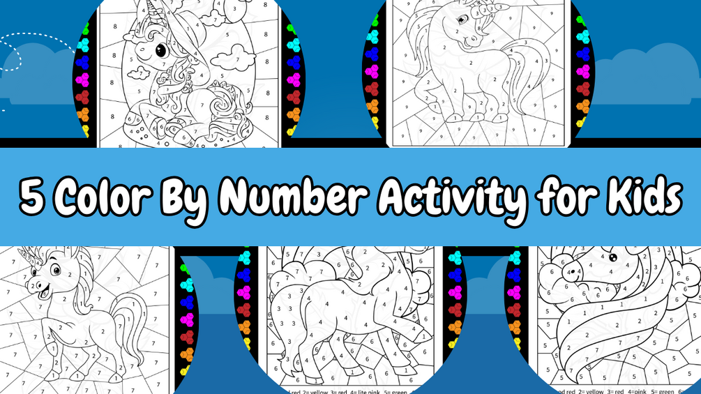 5 Fun Color by Number Activity Pages for Kids