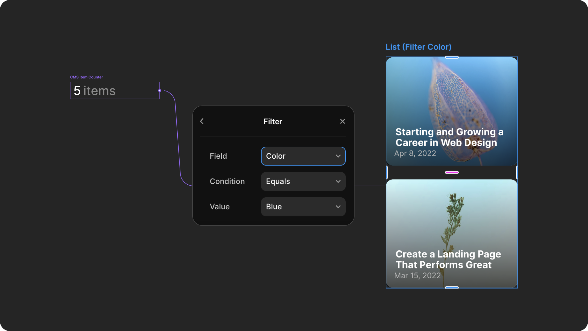 Framer CMS Item Counter Component