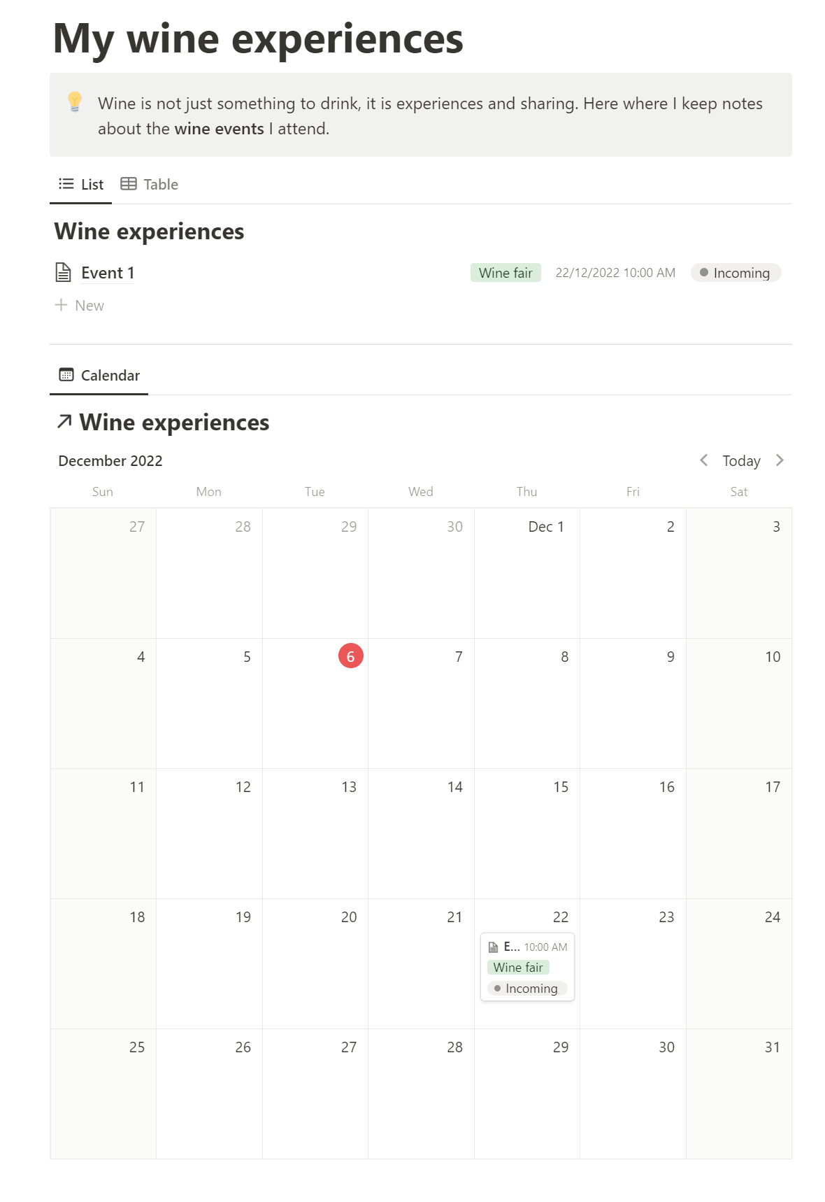 [Notion template] Wine Journal