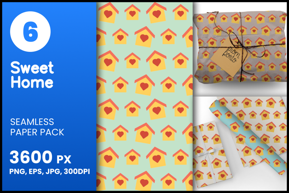 Sweet Home 6 Seamless Patterns