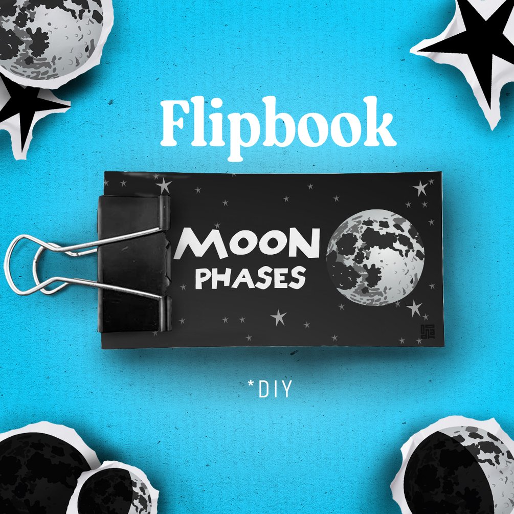 Moon Phases Flip Book, Lunar Cycle Homeschool Printables, Easy Activity ...