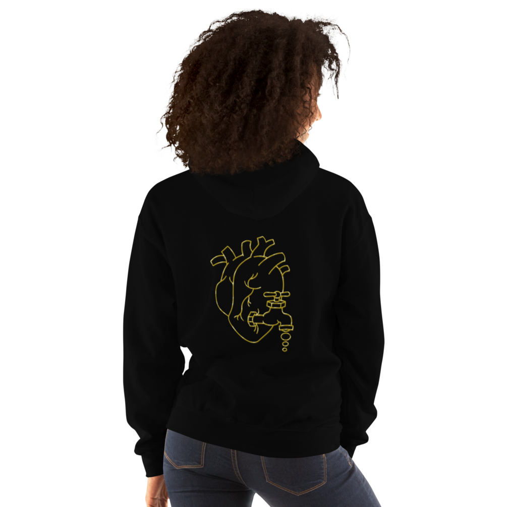 Heartbeat Petals Turquoise Men's Zipper Hoodie main image 0