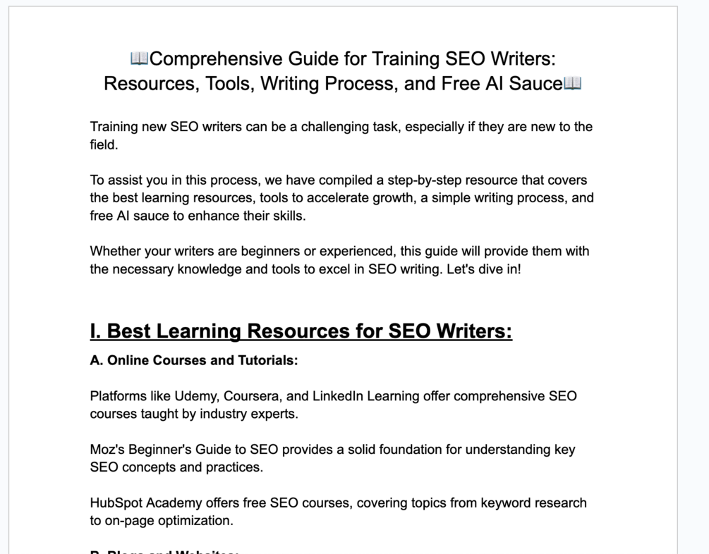 Comprehensive Guide for Training SEO Writers: Resources, Tools, Writing ...