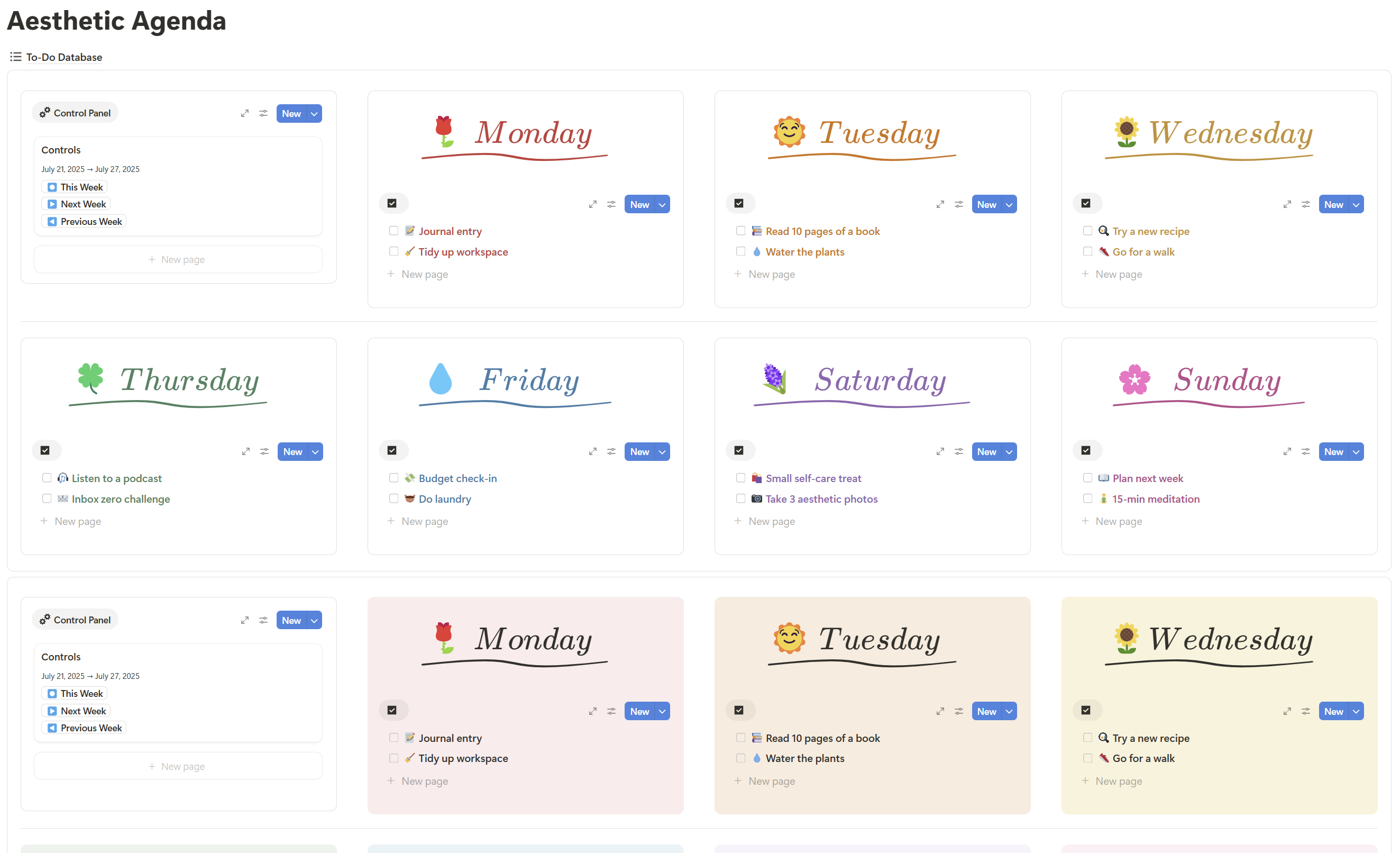 Screenshot 1 of Aesthetic Agenda