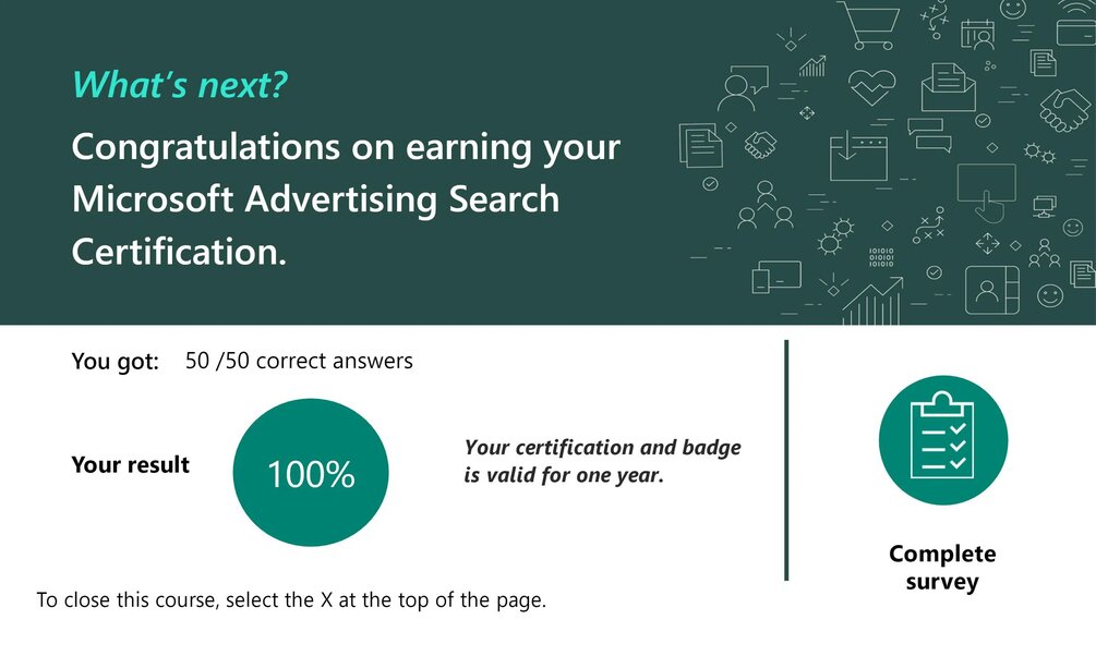 Microsoft Search Advertising Certification Exam Answers