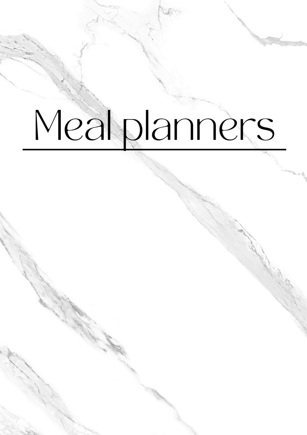 Sample Of Meal Planner