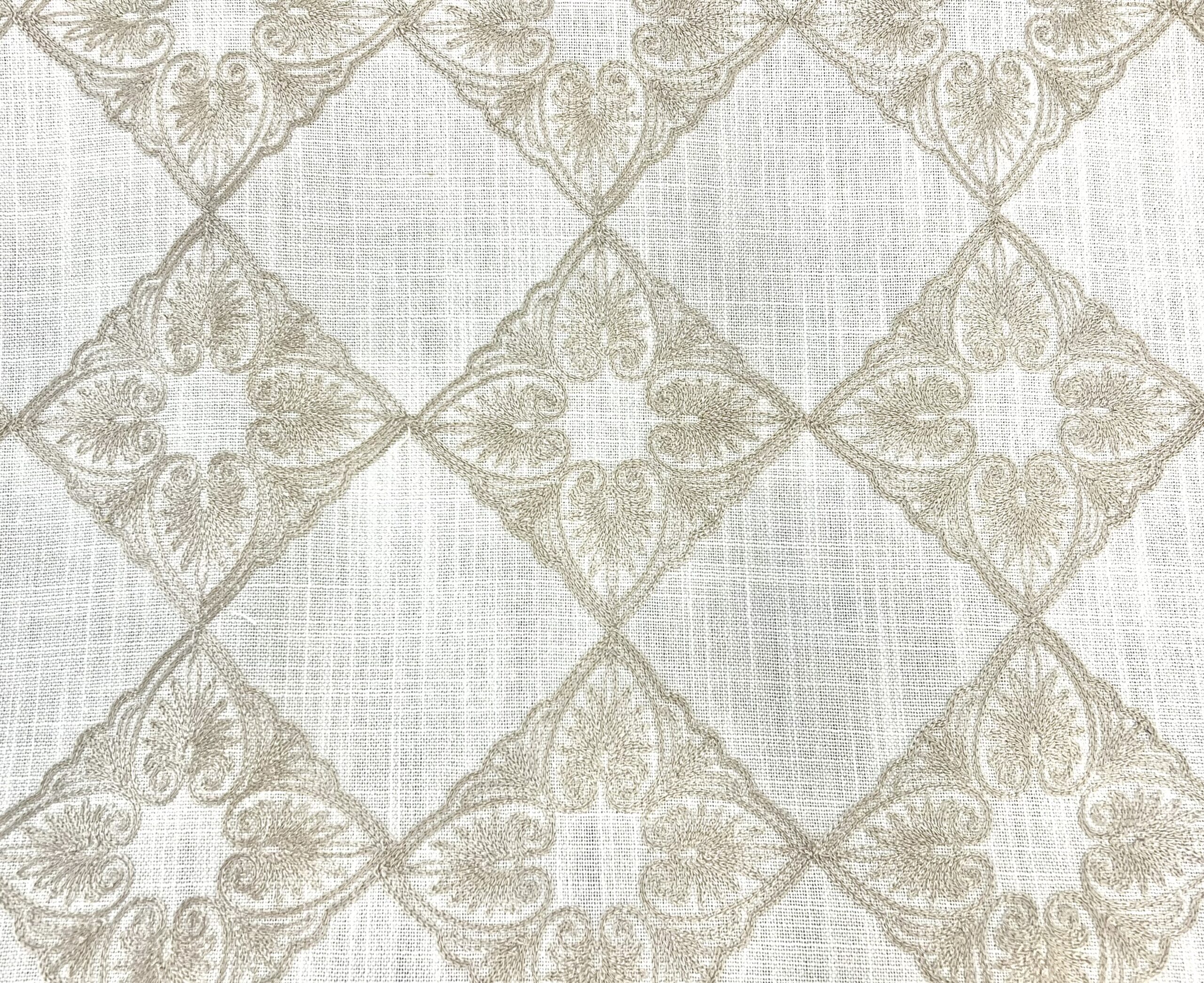 Lewis Bisque Embroidered Home Decor Fabric