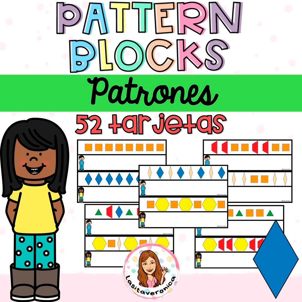 Patrones con PATTERN BLOCK / PATTERN BLOCKS cards. Math Centers