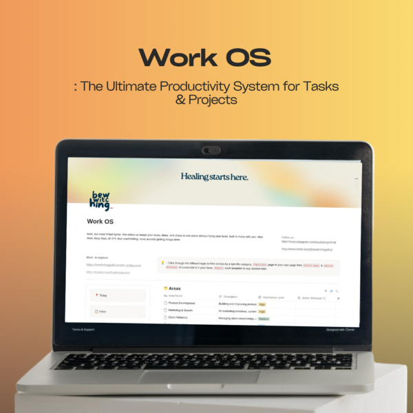 [Notion Template 2026] Work OS: The Ultimate Productivity System for Tasks, Projects & Goal Management System