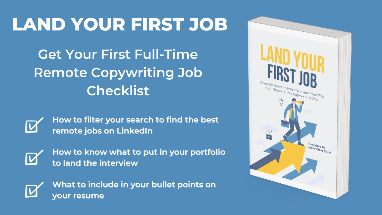 Checklist Land Your First FullTime Remote Copywriting Job in 30 Days