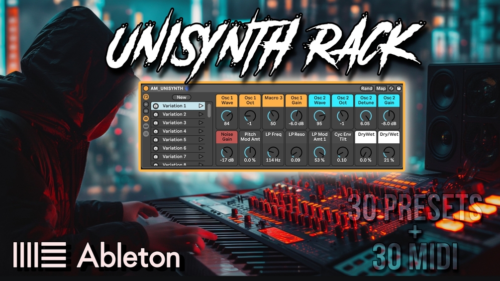 🎹 UNISYNTH Instrument Rack for Ableton Live 11 Suite 🚀 (30 PRESETS+30