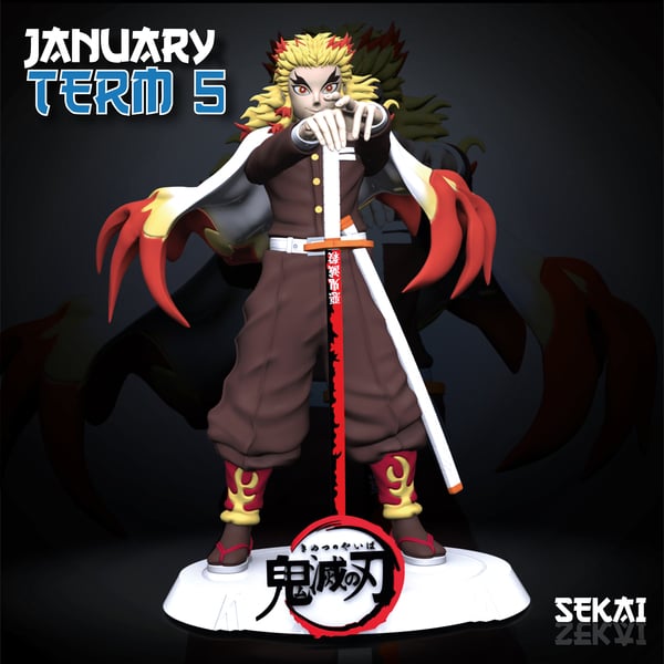 Rengoku Sculpture - Sekai 3D Models - Tested and Ready for 3D printing